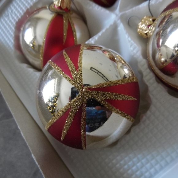 Trim A Home Handcrafted Glass Ornaments Poland 5pc - Picture 6 of 8